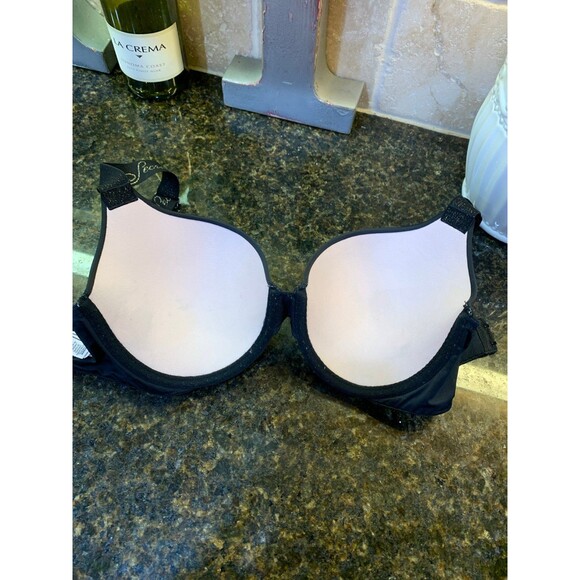 Victoria’s Secret T-Shirt Push-Up Full Coverage Bra Black/Pink/Gold 32DD EUC - Picture 11 of 12
